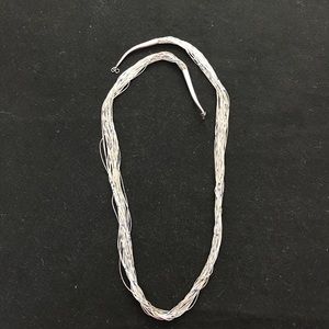 Sterling Silver Beaded Necklace 29” long